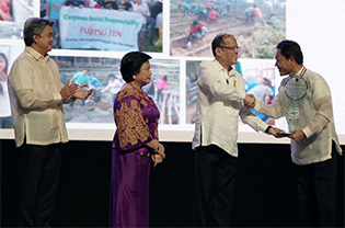 The scene of awards ceremony
