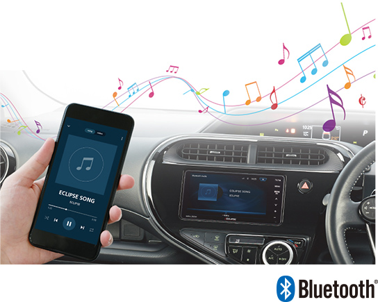 Bluetooth®に対応、でお気に入りの音楽を楽しめる