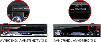 AVN078HD、AVN978HDTVなど AVN076HD、AVN075HDなど