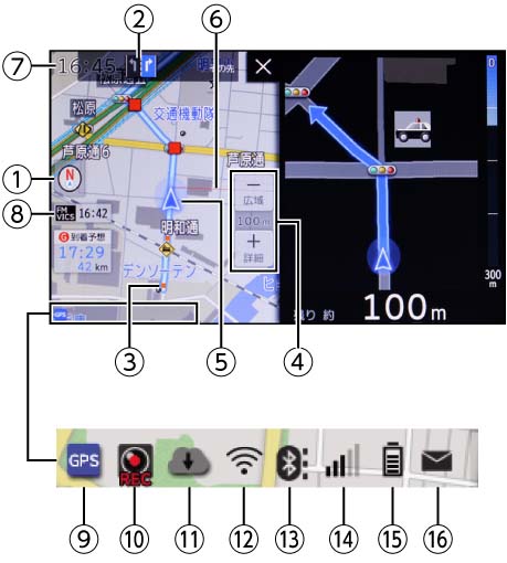 衝撃の激安コスパ・掘り出し物も 地図画面の見方 カーナビ