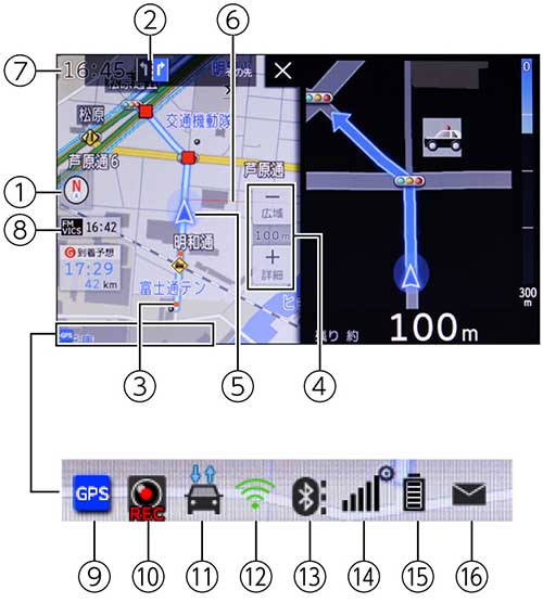 地図画面の見方