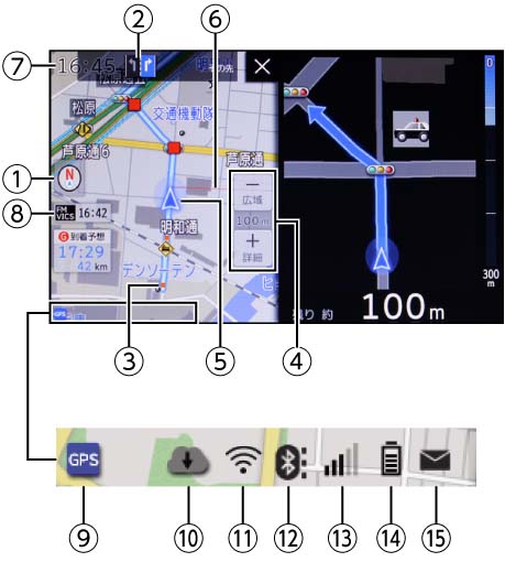 地図画面の見方