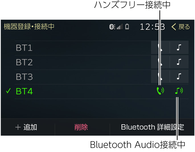 Bluetooth®機器の接続方法を設定する