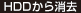 HDDから消去