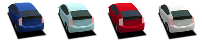 Includes CG vehicles reproducing the model and color of the customer's vehicle